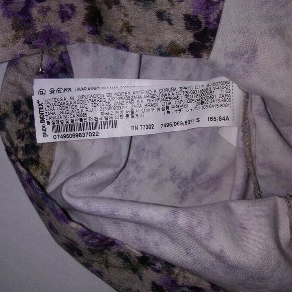 Zara Basic Size 5 Floral Print Sheath Dress - Picture 8 of 12